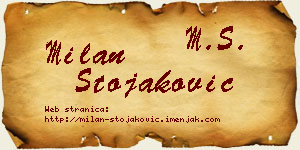 Milan Stojaković vizit kartica